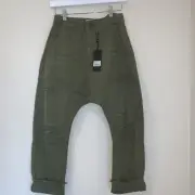 One Teaspoon Pants Womens Size 23 Safari Sinner Distressed Harem In Militaire