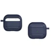 For AirPods 3rd Gen Case, Carbon Fibre Texture Protective Cover, Blue