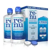 Renu 2 Pack Multi-Purpose Solution Advanced Formula Soft Contact Lenses 12 fl oz