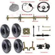 810mm ATV Go Kart Rear Axle Kit + 10" Wheels + Steering Kit DIY Parts Golf Cart
