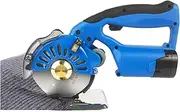SUZLAZYR Electric Rotary Fabric Cutter, Handheld Cloth Cutting Machine Automatic Sharpening - No-Load Speed 600-1500rpm, for Fabric, Leather and Carpet,100mm
