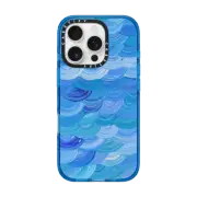 iPhone 16 Pro Impact Case MagSafe Compatible Blue Scales by Katie Over