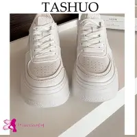 在飛比找Yahoo奇摩拍賣-7-11運費0元優惠優惠-TASHUO 高級感小白鞋女厚底鬆糕鞋2022年夏季新增高鞋
