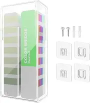 Homakover Acrylic Pantone Color Guide Organizer Box, Modern Clear Storage Caddy with Dust & Waterproof Lid, 10.28"L x 4.53"W x 3.15"H