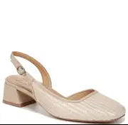 Naturalizer Womens Jayla 2 Beige Slingback Heels Shoes 8 Medium (B,M) BHFO 9556