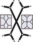 2 Pack Bed Sheet Fasteners Adjustable Crisscross Fitted Sheet Band Straps Holder