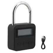 Metal Lock Black Alloy LCD Display Multi-Function Electronic Timer8963