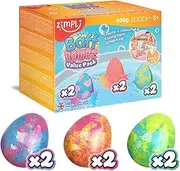 9 x Large 100g Egg Bath Bombs from Zimpli Kids, Create a fizzing bath time adventure! Children's Baff Bombz, Certified Biodegradable & Vegan Friendly Toy Gift