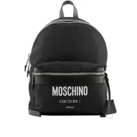 在飛比找momo購物網優惠-【MOSCHINO】Logo 尼龍口袋後背包(黑色)