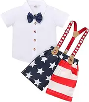 [AWIBMK] Baby Boys Suits Set T-Shirt Overalls Suspenders Shorts Pants Wedding Tuxedo Outfits Cake Smash Formal Clothes