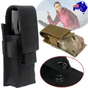 Tactical Military Flashlight Belt Pouch Case Holder Bag Portable Outdoor Holste