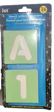 Jot Stencil Letters & Numbers Stencils, 2.8" x 2.8", 36 Pcs