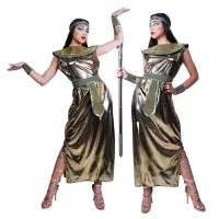 在飛比找momo購物網優惠-【橘魔法】神秘黑金埃及艷后連身洋裝（不含權杖）(萬聖節 角色