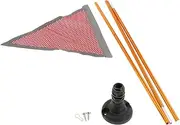 Tadill Kayaking Visibility Kit Accessory Easy Installation Sturdy with Stable Base 4ft Flag for Yacht Boats Dinghies Canoes, Red Flag