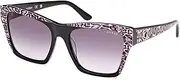 [GUESS] GU00113 05B Shiny Black 55/17/140 Women's Sunglasses, 05b Shiny Black, 55/17/140