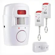 Wireless PIR Motion Sensor Detector Alarm with 2 Remote Controls Door Window