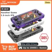 New R36H Handheld Game Console 3.5-Inch IPS Screen Linux RK3326 Retro 64/128GB