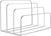 Acrylic File Holder - 3 Compartments Mail Organizer, Mail Organizer Countertop | Clear Acrylic Vertical File Holder, Clear File Display Stand Desk Organizer for Documents Files Cards