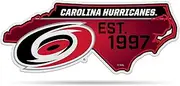 Rico Industries NHL Carolina Hurricanes State Shape Shape Cut Pennant - Home and Living Room Décor - Soft Felt EZ to Hang