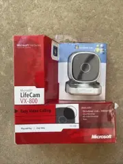Microsoft LifeCam VX-800 White USB Webcam + Microphone For PC - Plug & Play