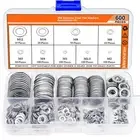 Robust 600pcs 304 Stainless Steel Flat Washer Washers Assortment Set M2-M12