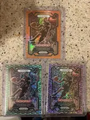 2023-24 Prizm Monopoly 3 Card Lot Green/Purple/Handshake Ssp