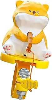 Bike Handlebar Ornament - Fishing Cat Cycling Handlebar Ornament - Bicycles Accessories, Dashboard Decoration, Creative Jump Up Spring Toys for Kids