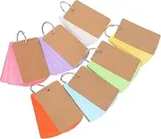 LALAFINA Mini Cards Blank Note Pad 350pc Set Binder Rings for DIY Flashcards Students Travelers Office Workers and Teachers
