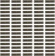 EMSea 150PCS Alloy Handmade Metal Label Tag Signs 2 Hole DIY Accessories for Jeans Bags Shoes Hat Jewelry Making Crafts Findings Gift -25x6mm Rectangle Bronze
