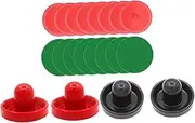 Gogogmee 1Set Air Hockey Puck Plastic Pushers and for Indoor Games Includes Strikers Soft Cloths Balls for Air Hockey Tables