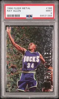 在飛比找Yahoo!奇摩拍賣優惠-1996 Metal Ray Allen #186 RC P