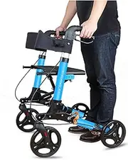 Walker for Seniors Rollator Rollator Aluminium Elderly Walker Walking Frame Lightweight Folding Disability Aids with Seat and Wheels Little Surprise