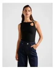 [Forever New] Bailey Hardwear Cut Out Top in Black