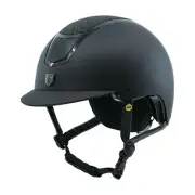 Tipperary Devon MIPS Helmet Black Sparkle Top Shell - Traditional & Wide Brim