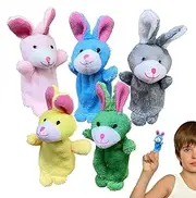 Finger Puppets | Plush Bunny Interactive Toys Set of 5,Soft Hands Toy Puppets Game for Children Family Parents Talking Story