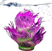 Sea Anemone Decorations for Aquarium | Silicone Soft Sea ​​Anemone Ornaments for Fish Tank | Under Light Glowing Aquarium Landscaping Decorations for Freshwater Saltwater