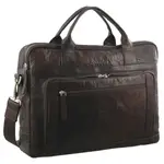 Pierre Cardin Crossbody Leather 15" Laptop Messenger Bag (Brown)