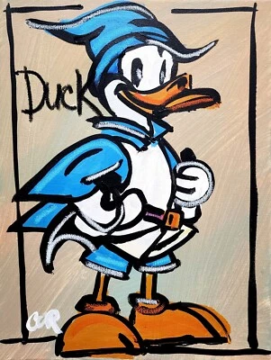 CORBELLIC EXPRESSIONISM 16X20 ROBIN HOOD DUCK FINE ART HOME INTERIOR DESIGN