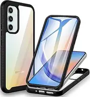 [CENHUFO] for Samsung A34 5G Case, Built-in Screen Protector 360 Full Body Protective Rugged Bumper Phone Shockproof Case for Samsung Galaxy A34 5G- Black