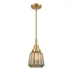 Innovations Chatham 9.1" Mini Pendant, LED, SG/MC/Ribbed - 447-1S-SG-G146-LED