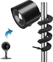 [HOLACA] Flexible Twist Mount Protective Cover for Google Nest Cam Indoor Wired Home Security Camera, Weather Proof Protective Cover and Adjustable 360 Degree Mount for Nest Indoor Camera (Black)