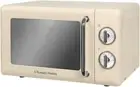 17 L 700 W Cream Compact Retro Solo Manual Microwave with 5 Power Levels Timer