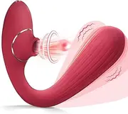 G Spot Dildos Vibrators Sex Toys - 2IN1 Sucking Vibrator Sex Toy with 10 Air-pulsing & Thrusting Dildo Modes, Flexible Shaft Use for Clit Sucker, Anal Dildos Vibrater Sex Machine,Adult Toys for Women Sex Toys