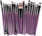 Set of 20 PCS Makeup Brush Kit for Foundation Liquid Blending Powder Eyeshadow Blush Cosmetics Concealer Brushes with Soft & Dense Bristles Assorted Color 10
