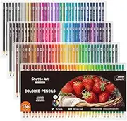 Shuttle Art 136 Colouring Pencils, Soft Core Coloured Pencils Set for Adult Colouring Books, Doodling, Sketching, Drawing, Art Supplies for Kids Adults and Artist