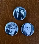 THE ADDAMS FAMILY Badge Set / Gomez / Morticia / Uncle Fester / Lurch
