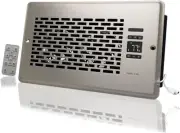 6"x10" Register Booster Fan Smart Vent with Ionizer/temp control-satin nickel