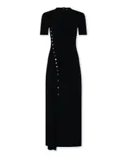 Rabanne Draped Stretch Jersey Maxi Dress