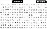 WISDING 200PCS Light Switch Sticker Labels, Transparent Switch Identifier for Fan Heater Bed Bathroom Kitchen Garage Laundry Room, Light Switch Labels for Home Office School Use - Black