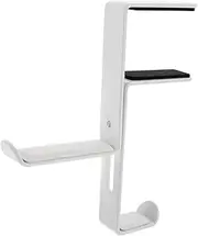 KALLORY Headphone Stand Hanger Adjustable Desk Hook Holder for Headphones Durable with Soft Pad Punch Installation for Home Office Use